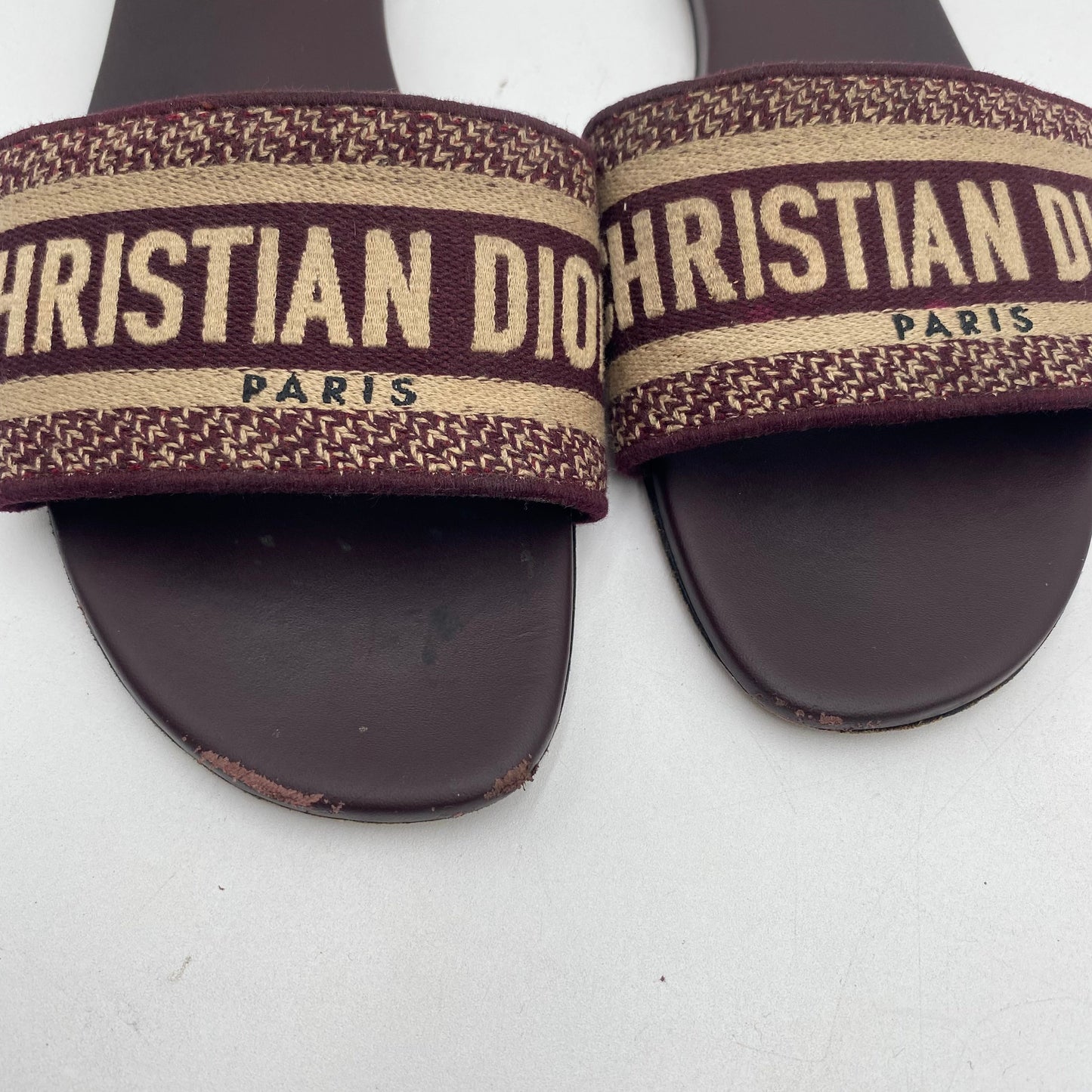 Dior Burgundy Slides
