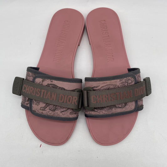 Dior Pink Slide Sandals