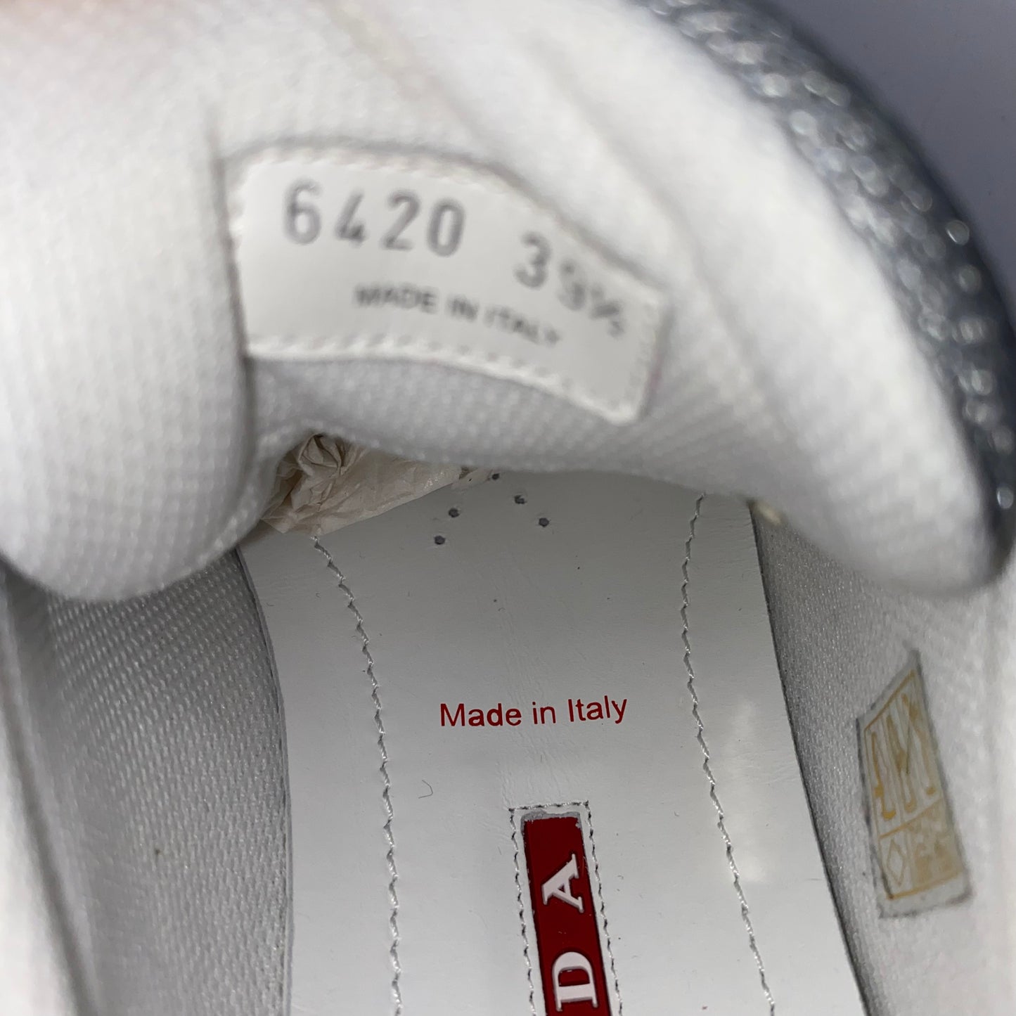 Prada Unisex Red/White Sneakers