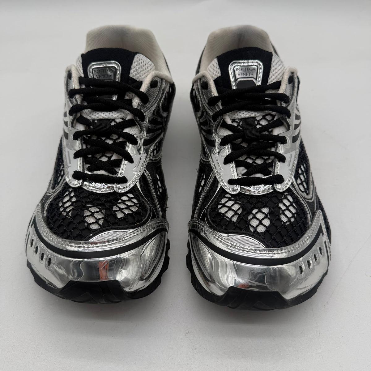 Bottega Veneta Black/Silver Sneakers
