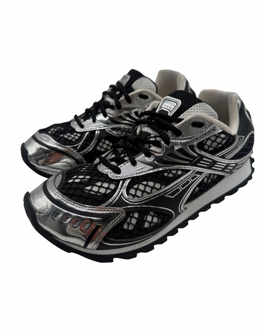 Bottega Veneta Black/Silver Sneakers