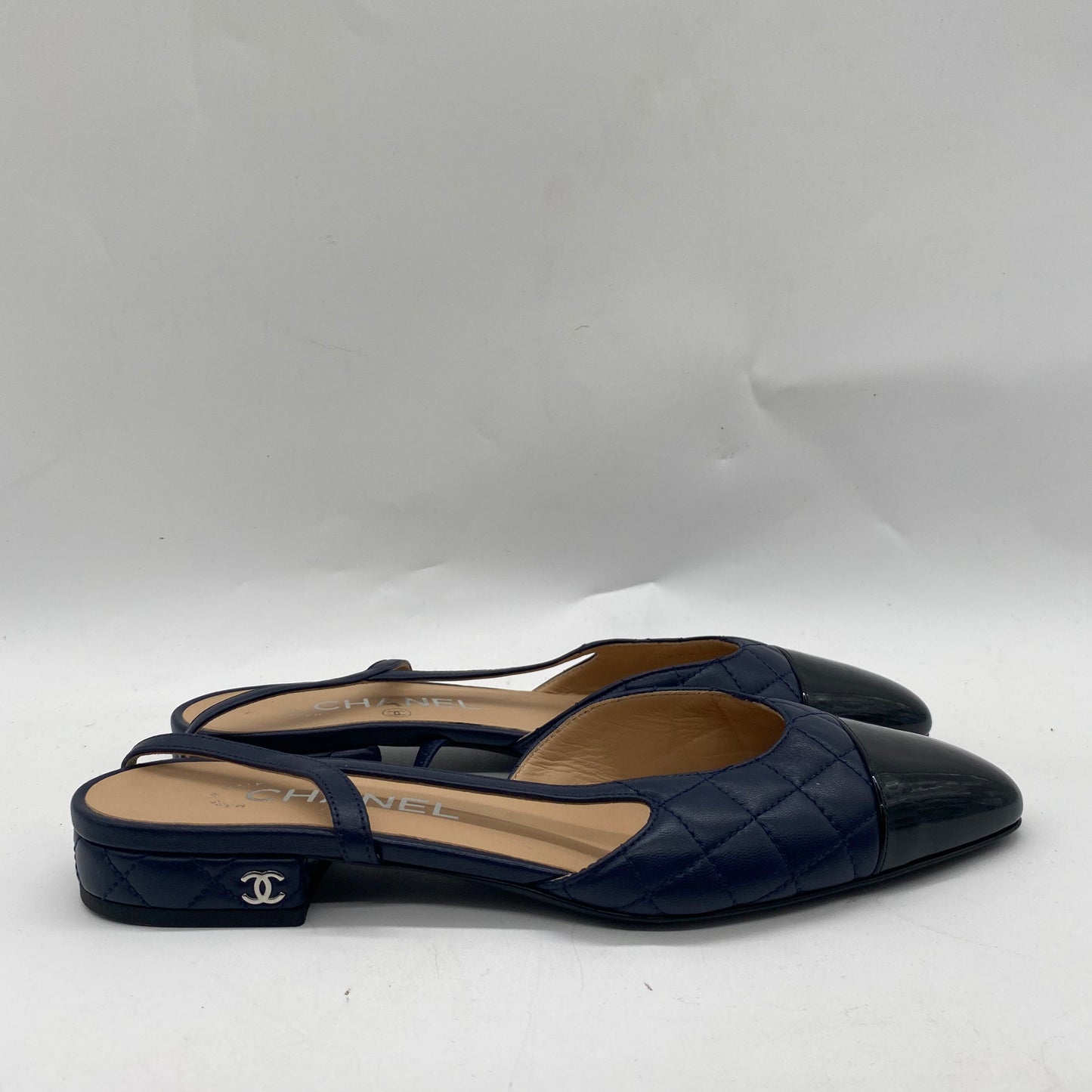 Chanel Navy/Black Flats
