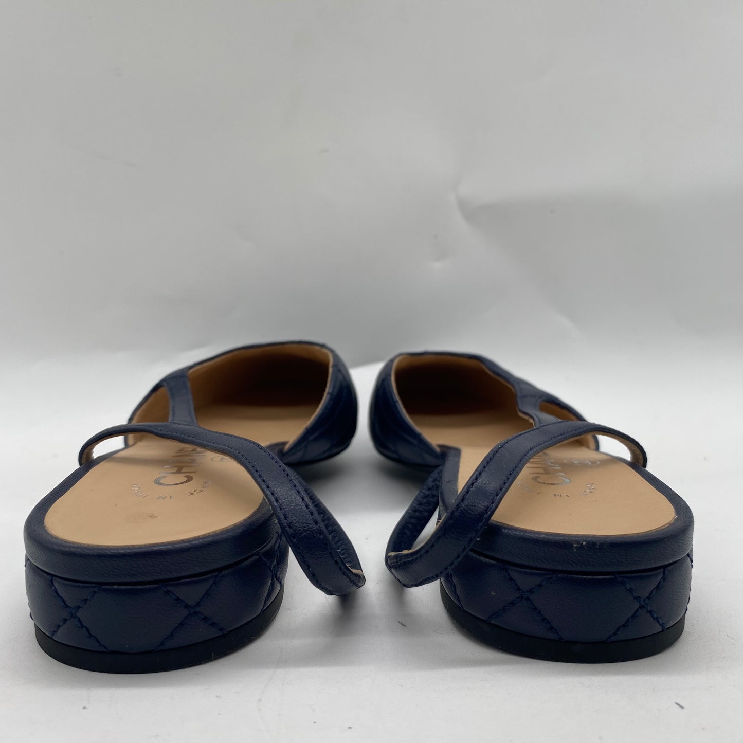 Chanel Navy/Black Flats