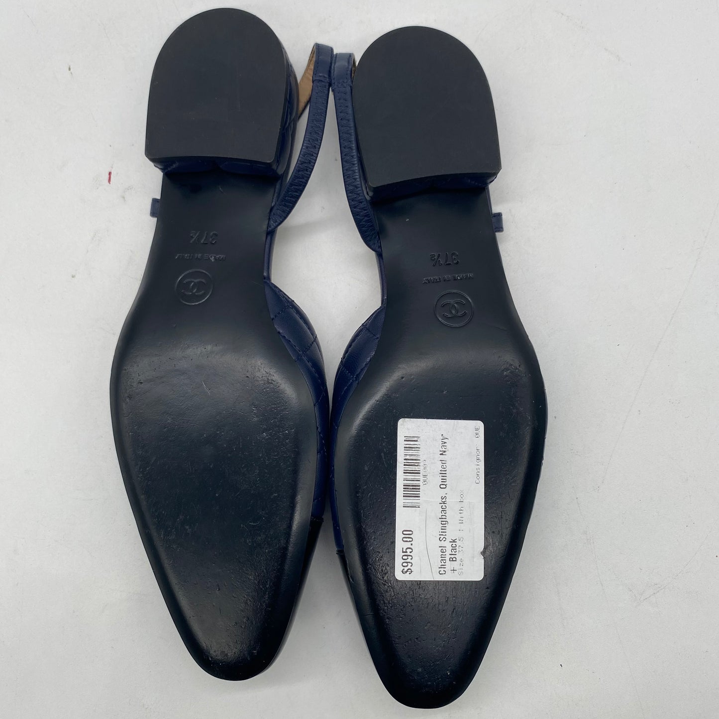 Chanel Navy/Black Flats