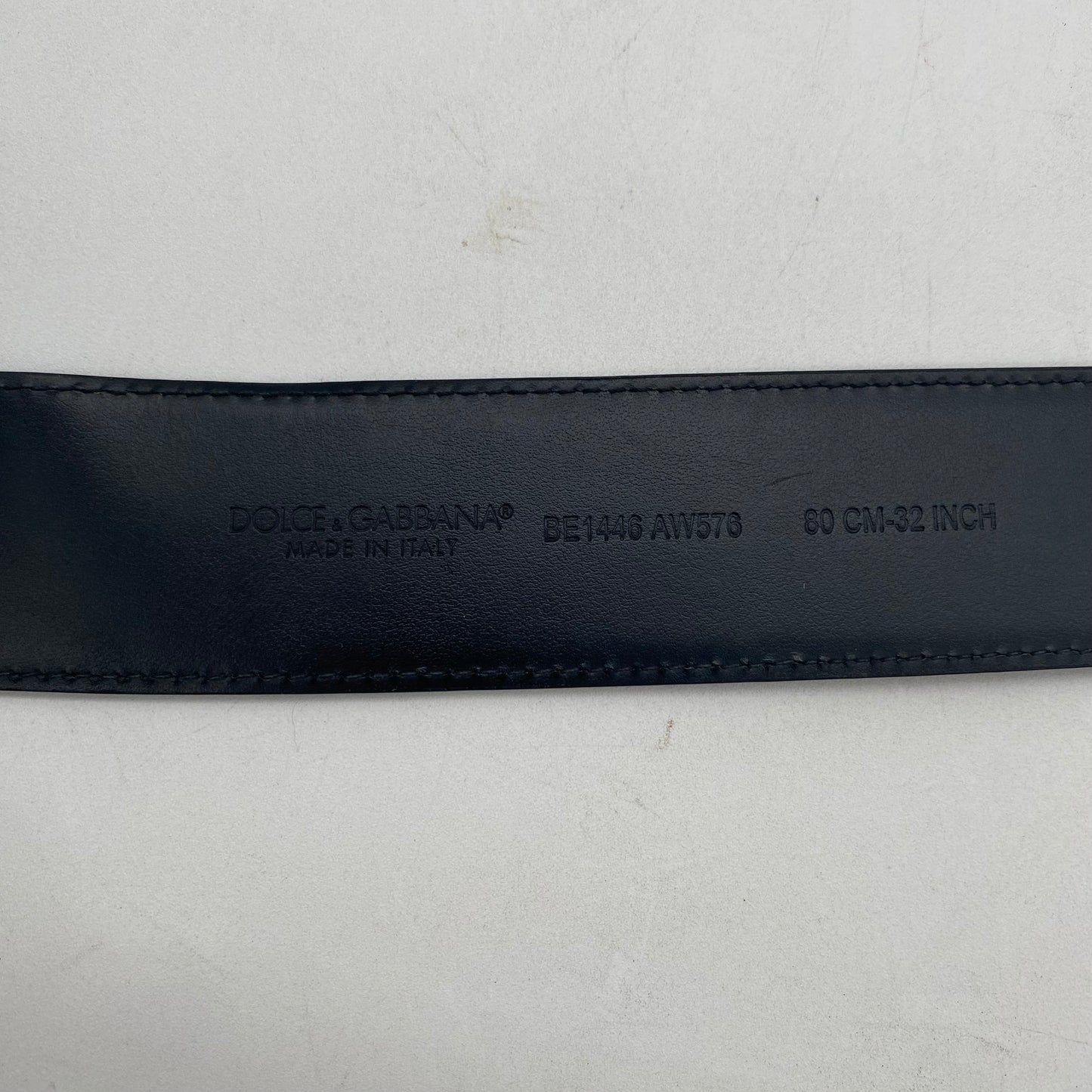 Dolce & Gabbana Black Leather Belt