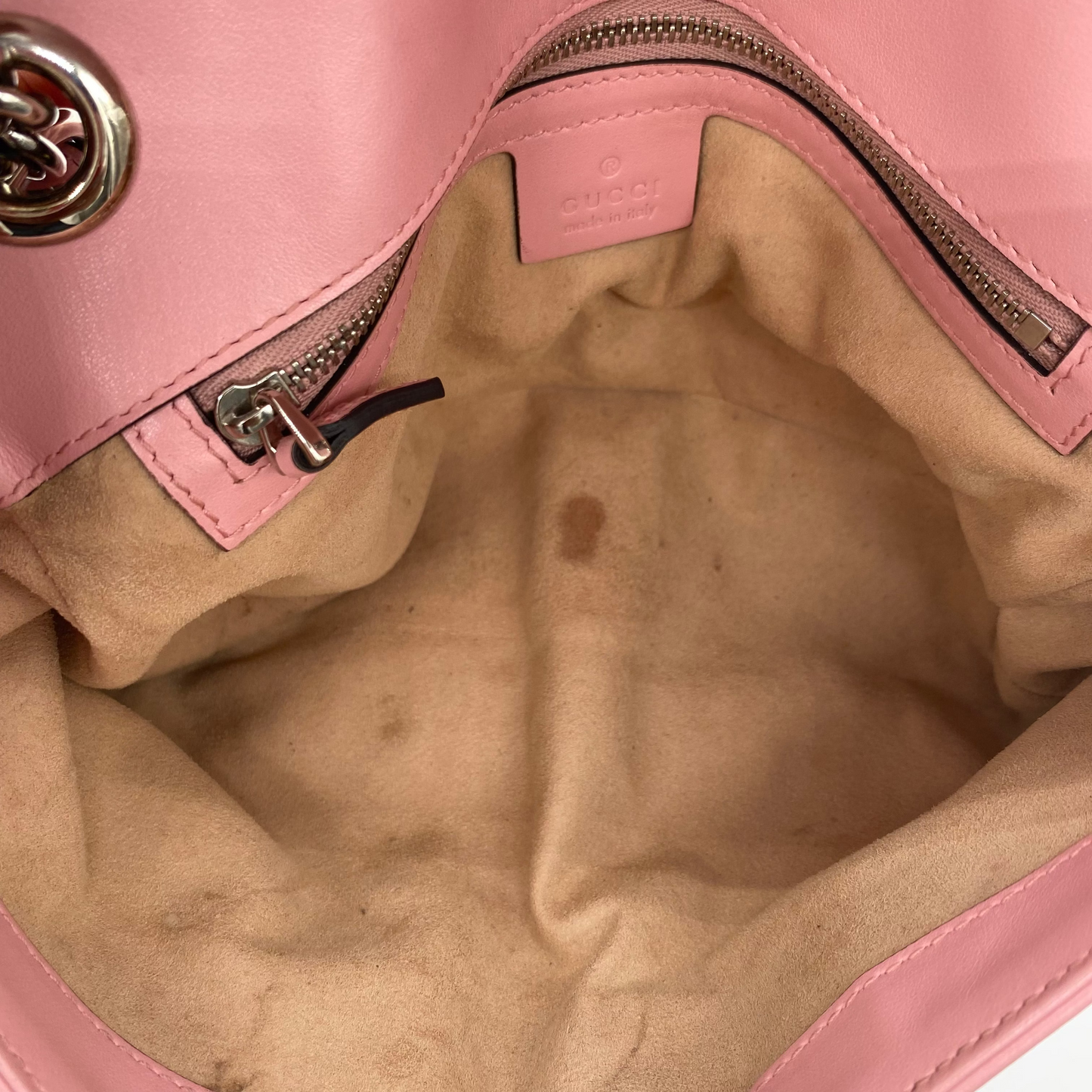 Gucci Pink Quilted Shoulder Bag