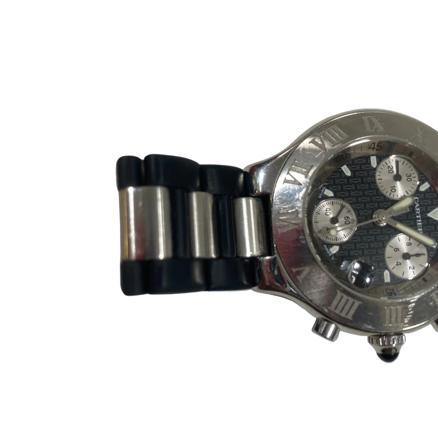 Cartier Vintage Silver/Black Watch