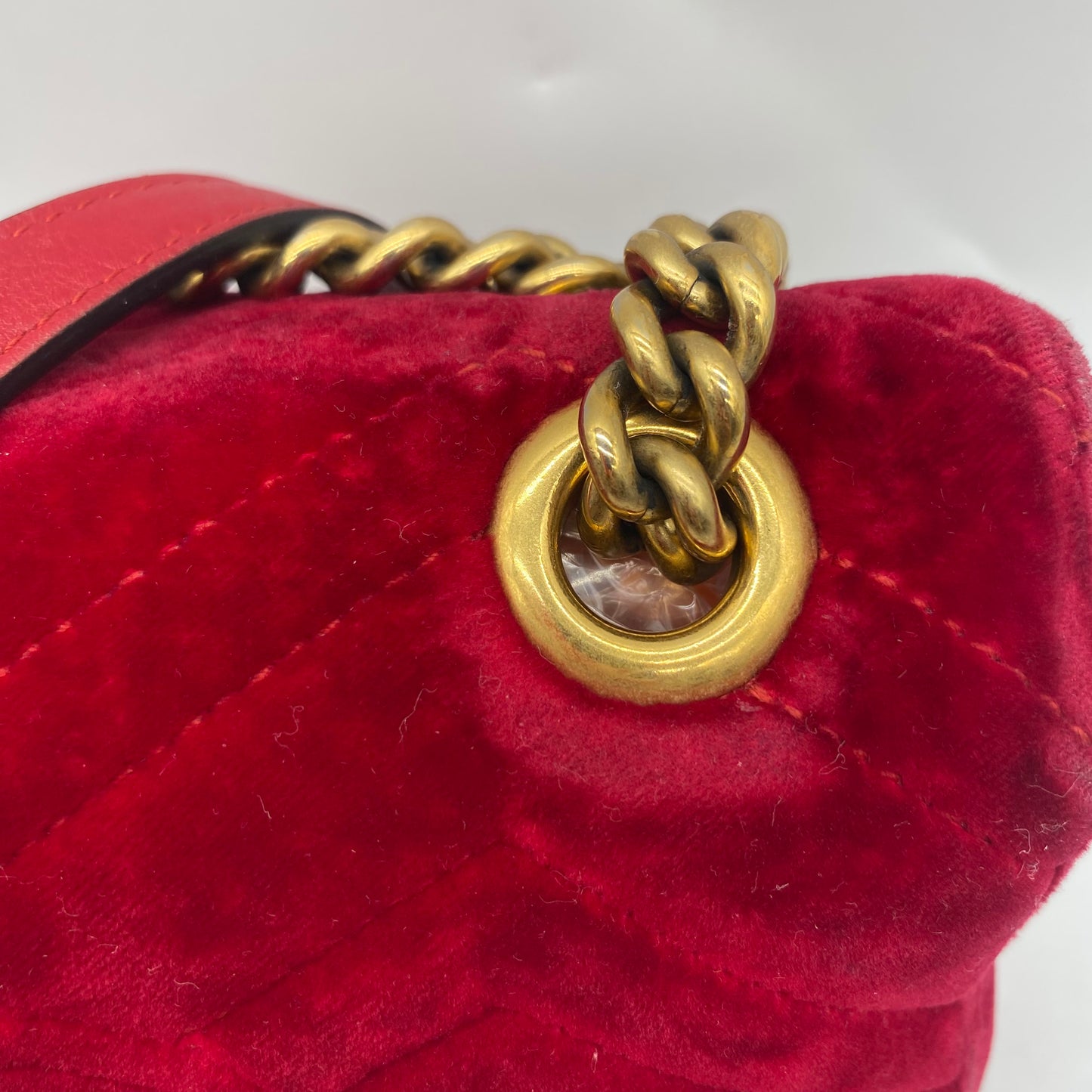 Gucci Velour Shoulder Bag