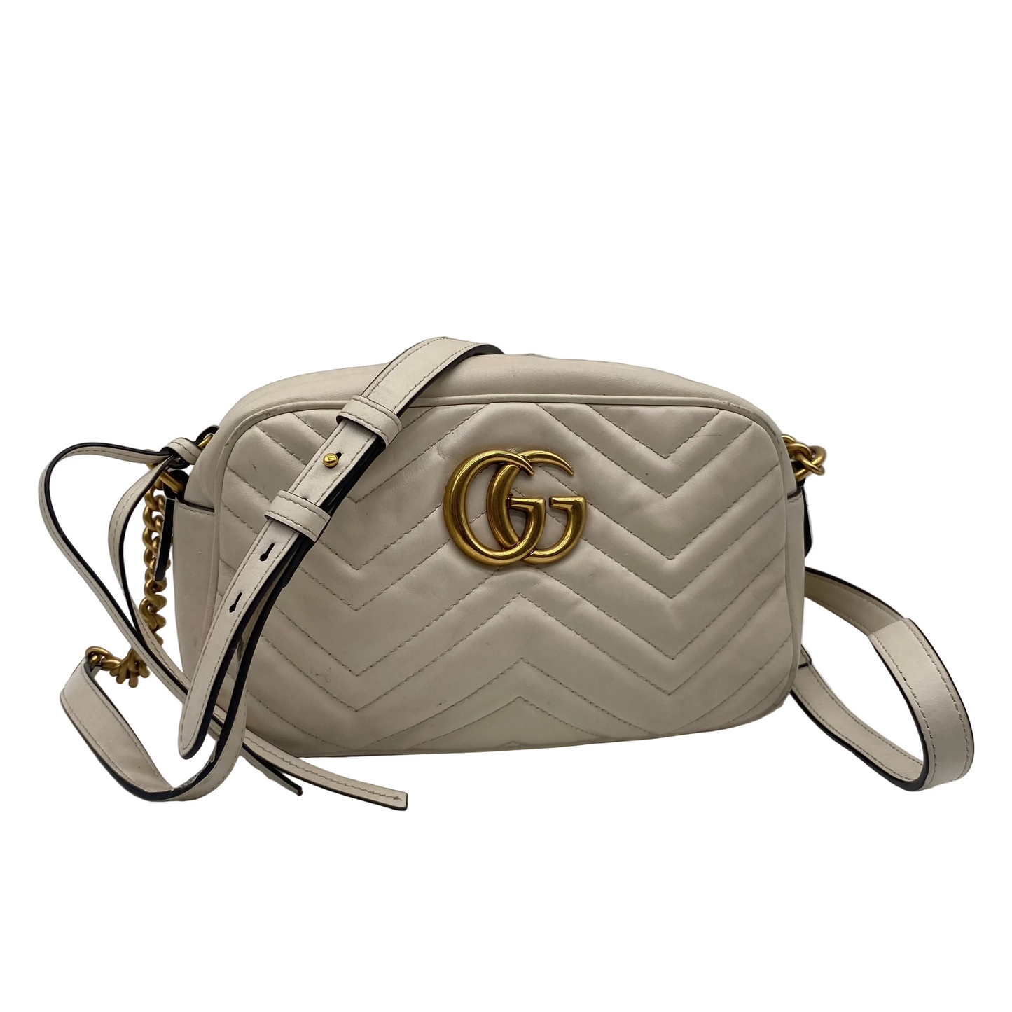 Gucci Creme Leather Shoulder Bag