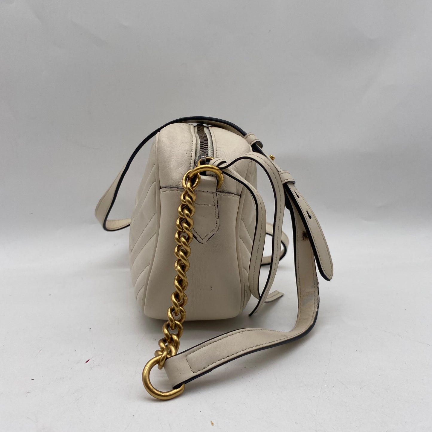 Gucci Creme Leather Shoulder Bag