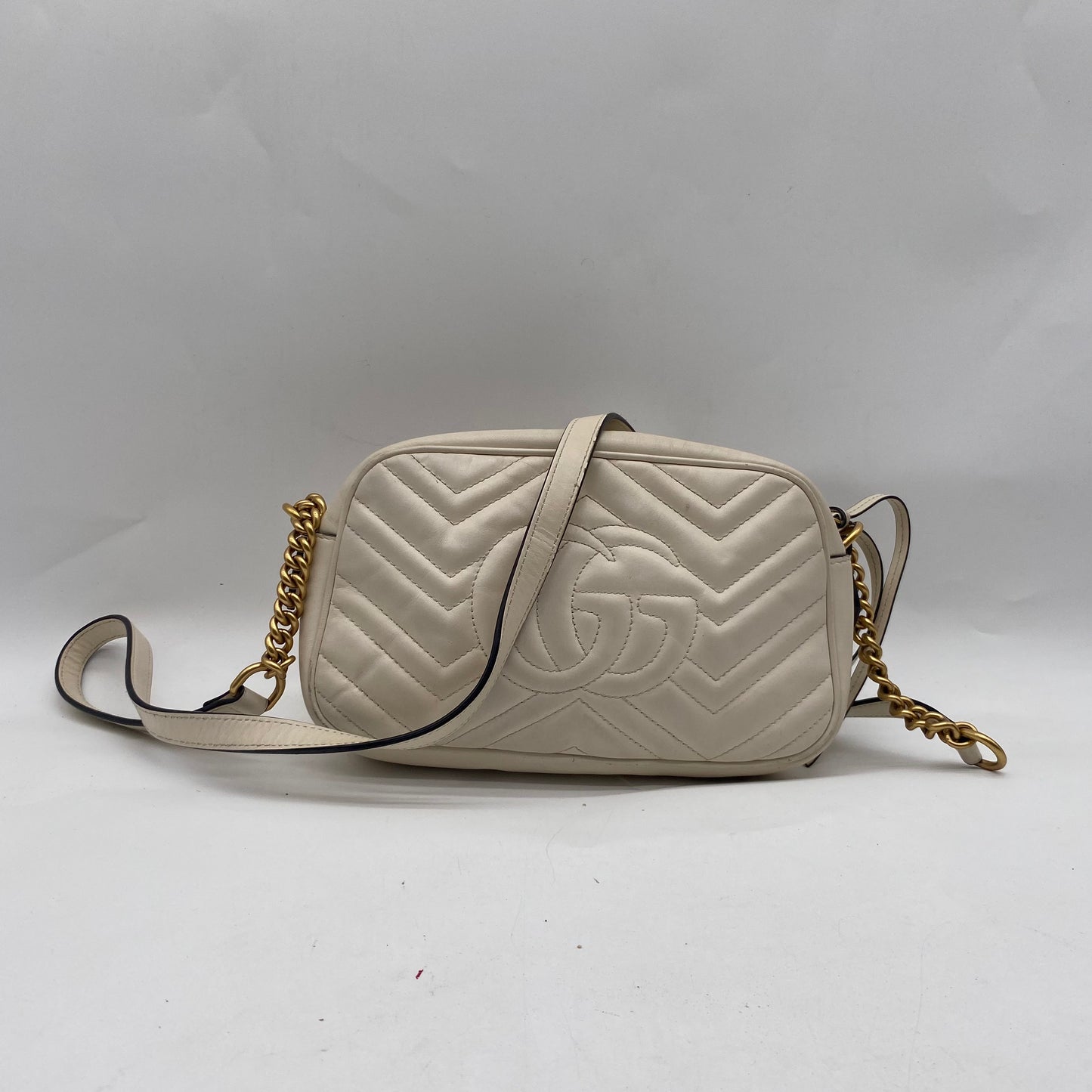 Gucci Creme Leather Shoulder Bag