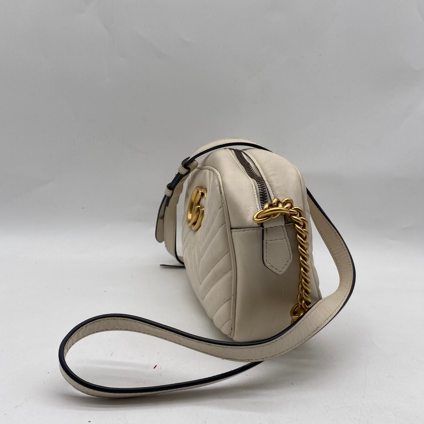 Gucci Creme Leather Shoulder Bag