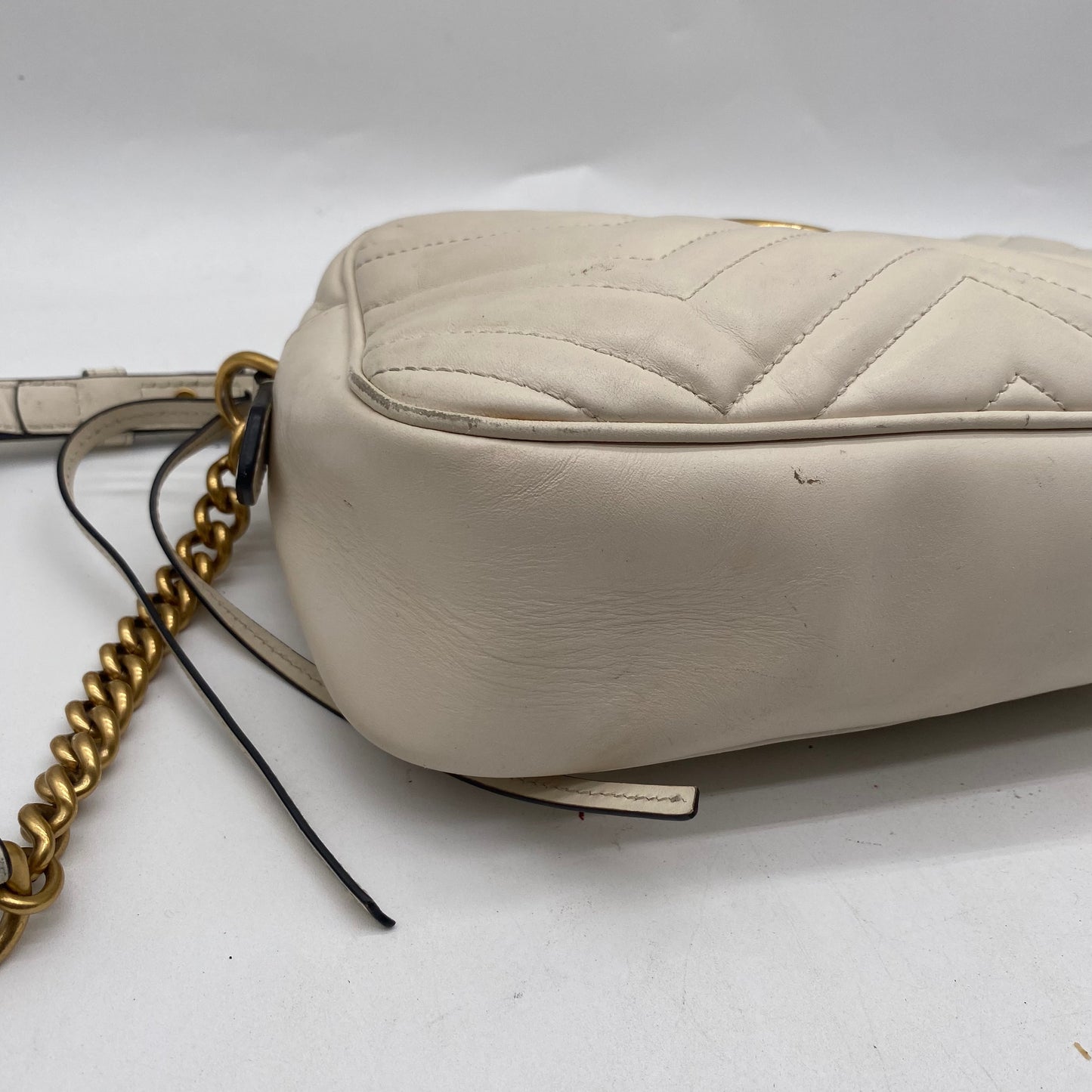 Gucci Creme Leather Shoulder Bag
