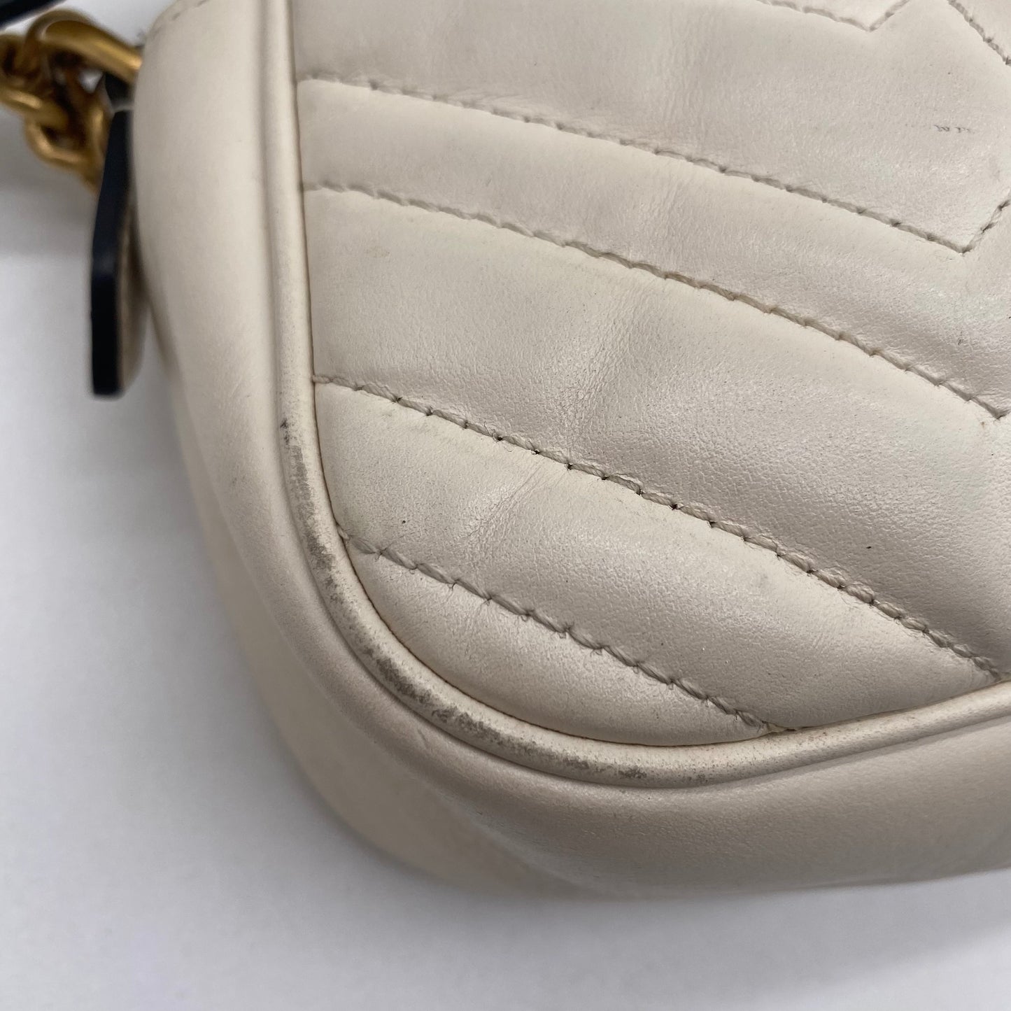 Gucci Creme Leather Shoulder Bag