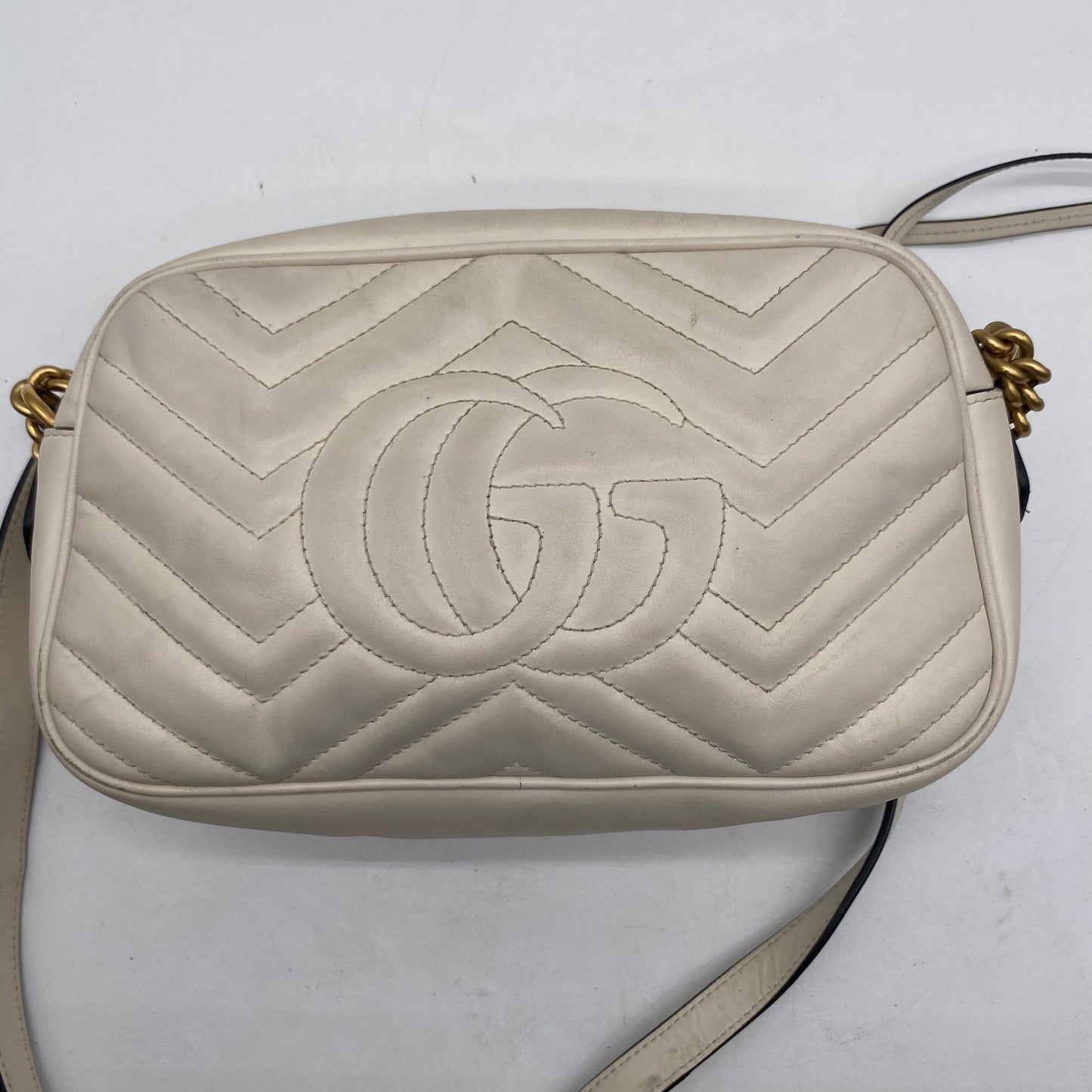 Gucci Creme Leather Shoulder Bag