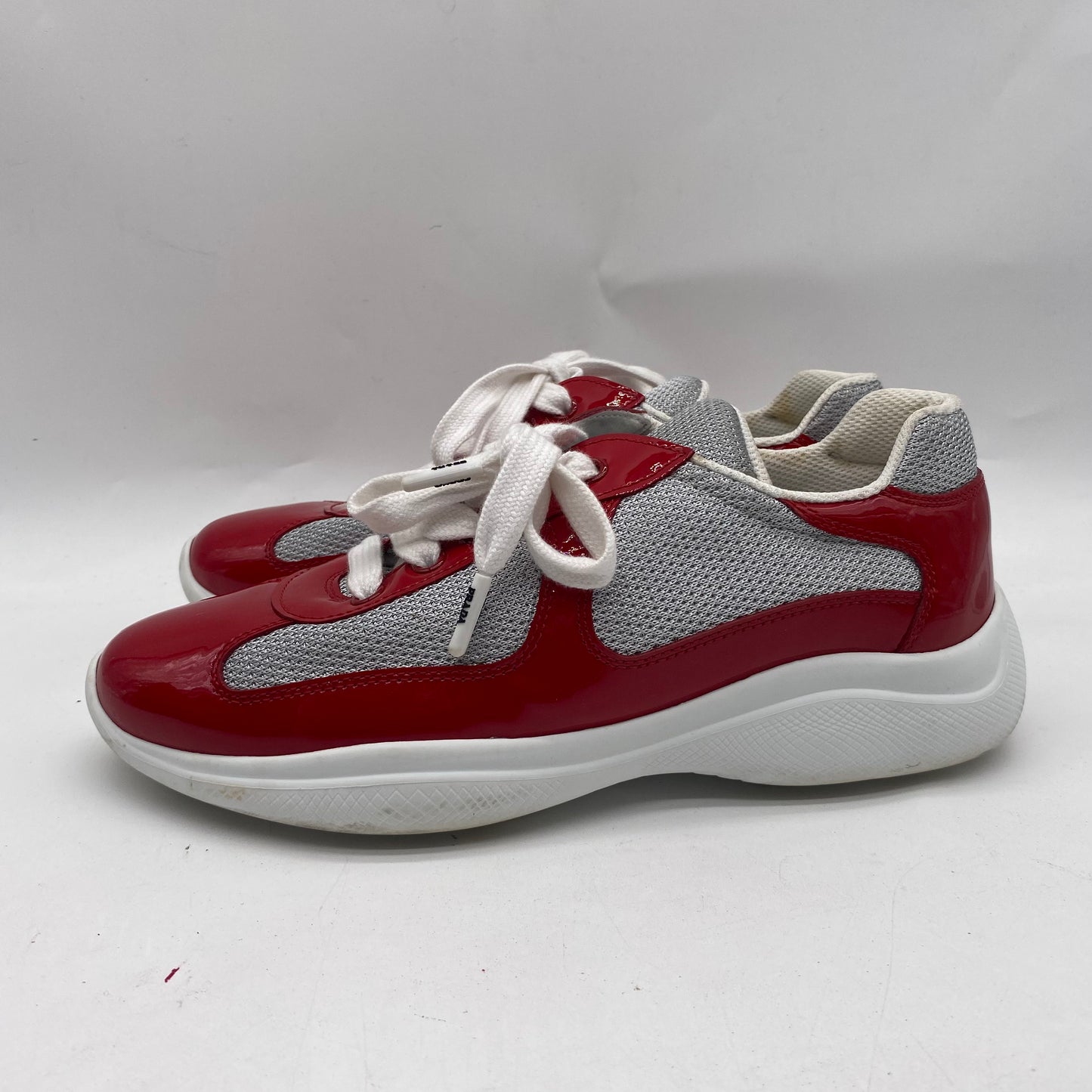 Prada Unisex Red/White Sneakers