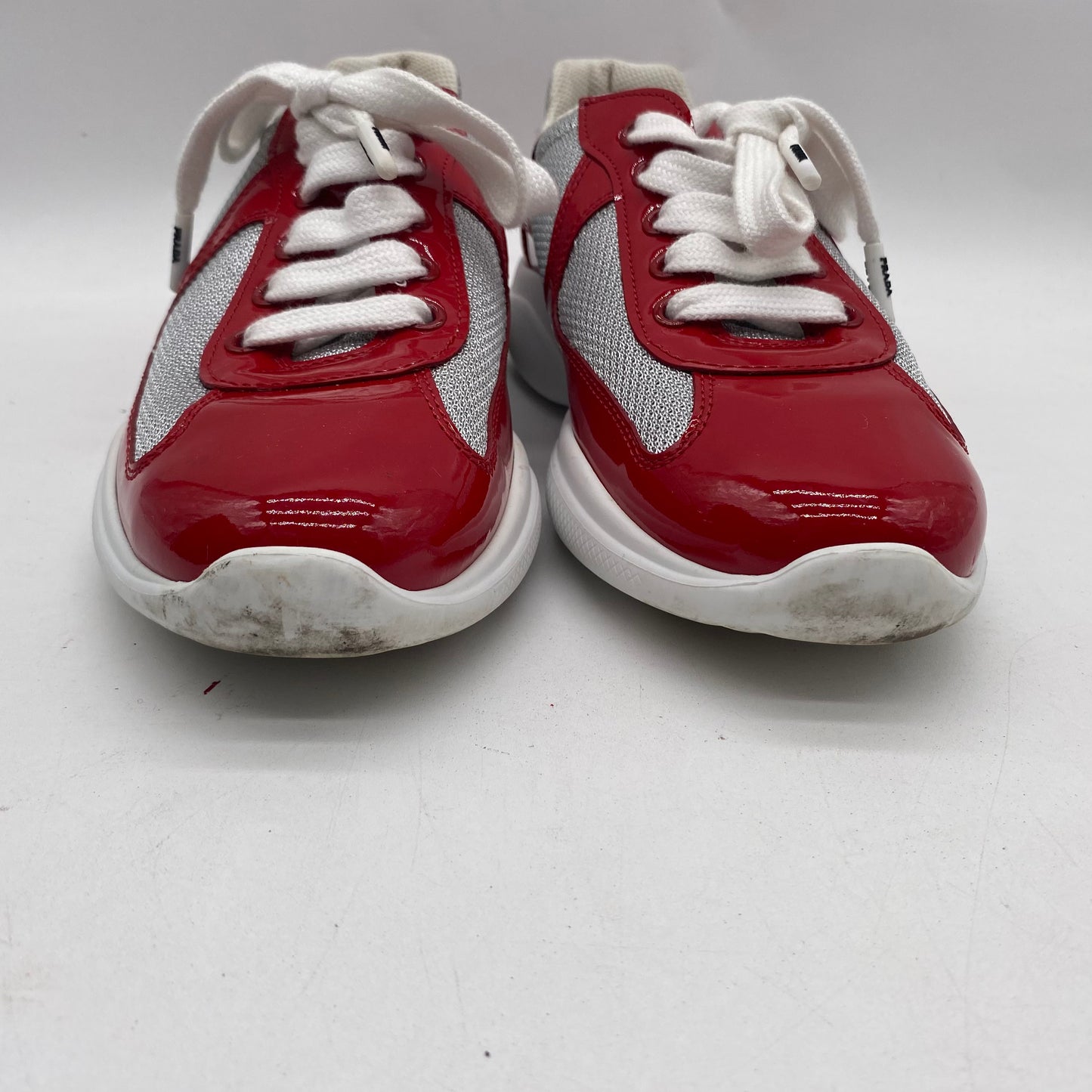 Prada Unisex Red/White Sneakers