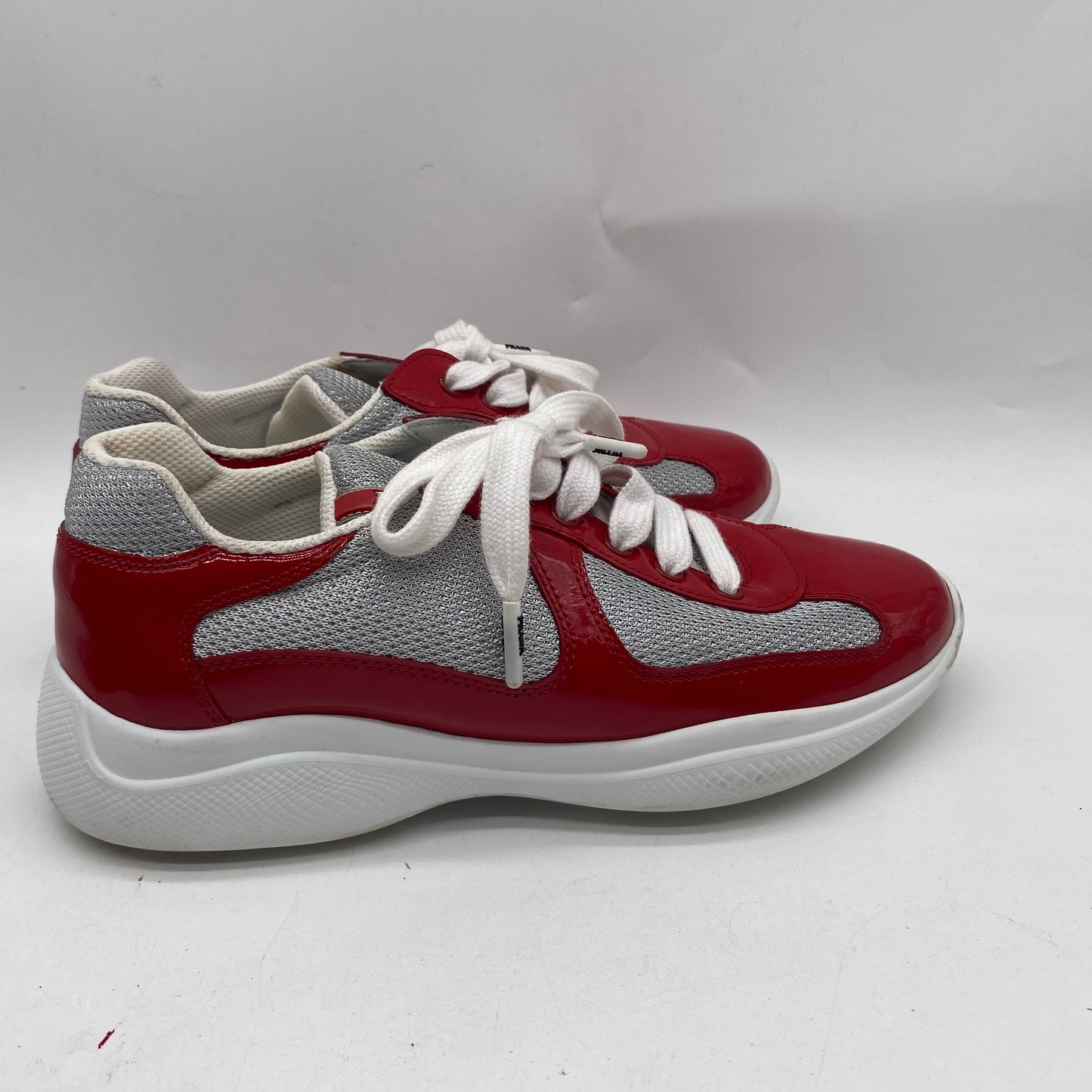 Prada Unisex Red/White Sneakers