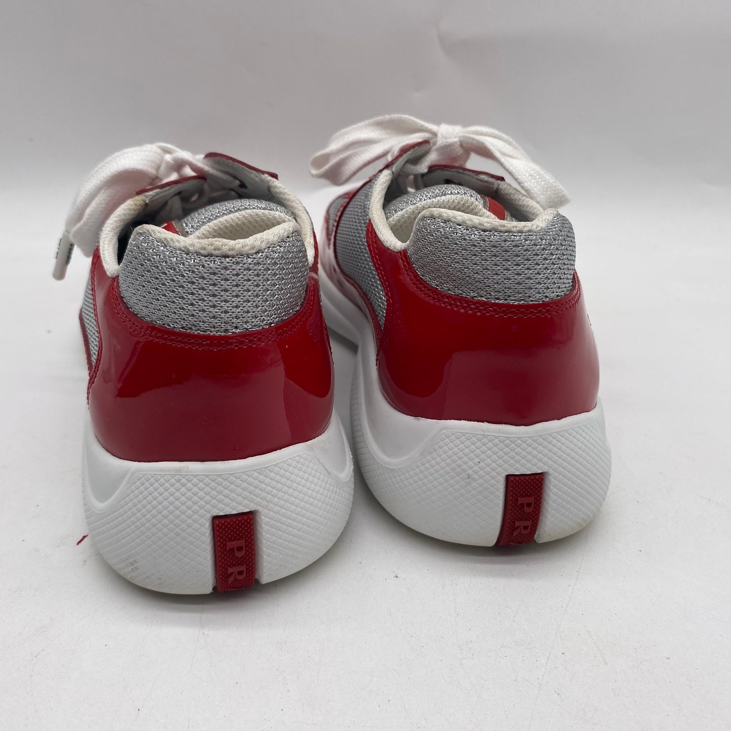 Prada Unisex Red/White Sneakers