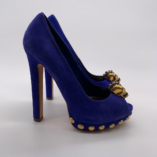 Alexander McQueen Blue Heel