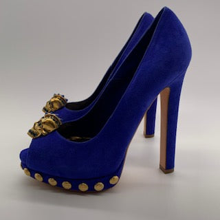 Alexander McQueen Blue Heel