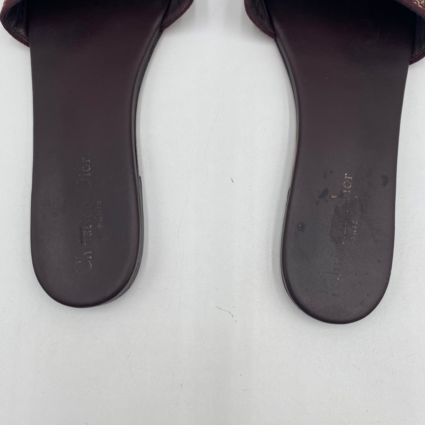 Dior Burgundy Slides
