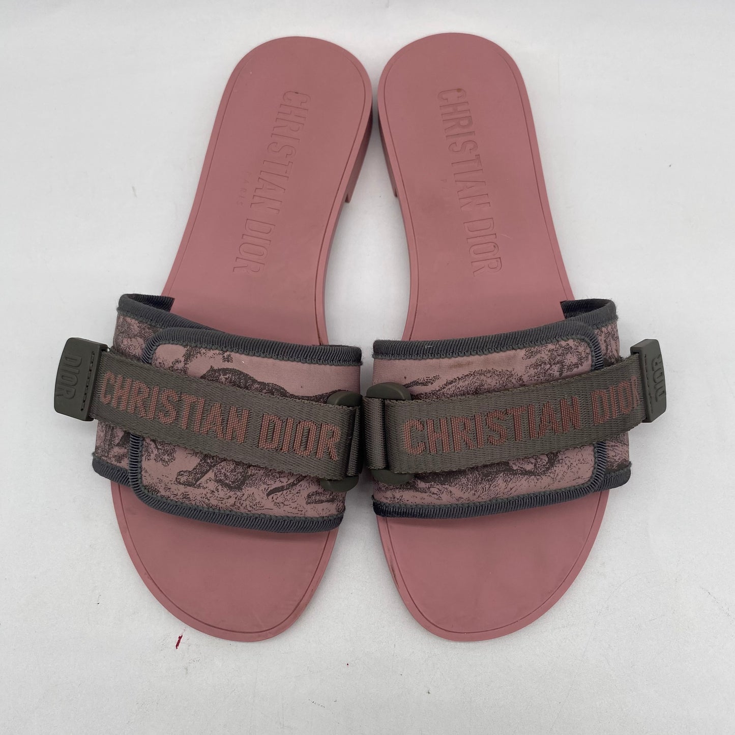 Dior Pink Slide Sandals