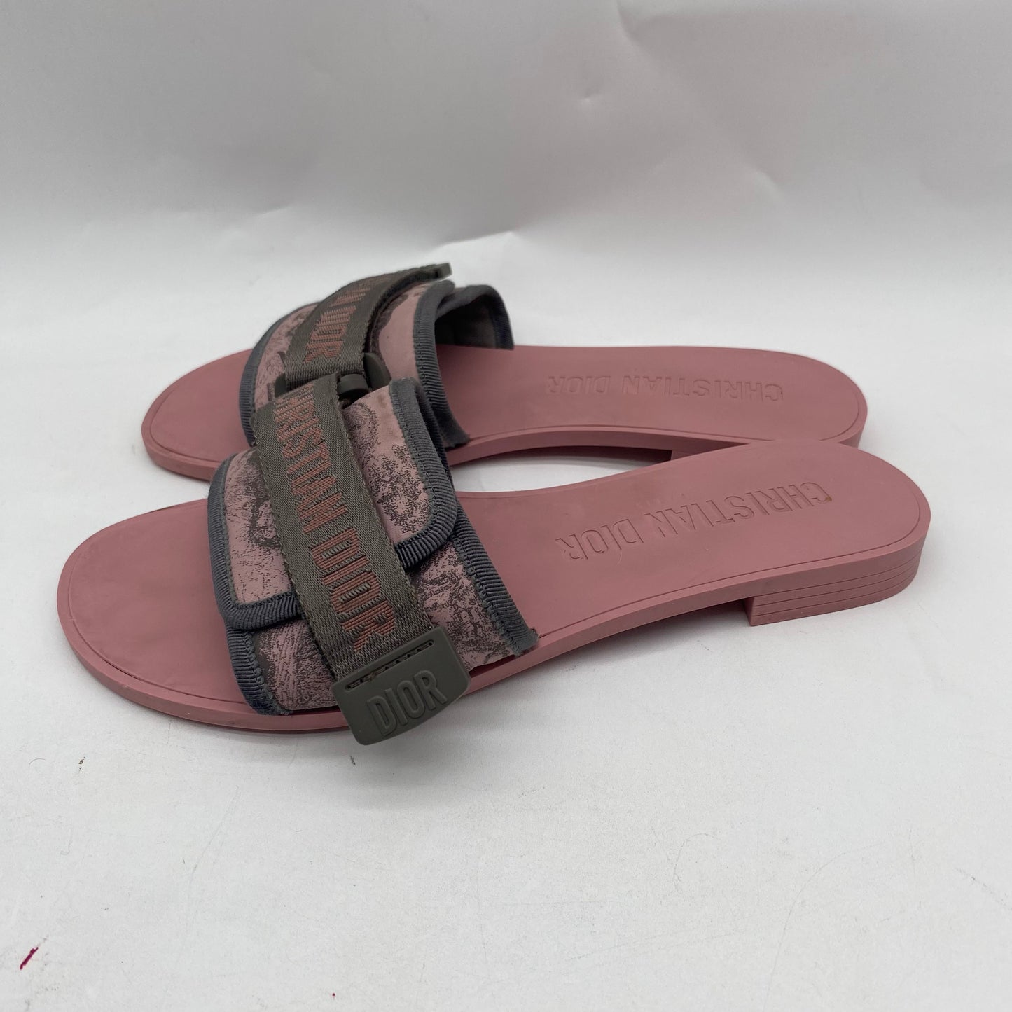 Dior Pink Slide Sandals