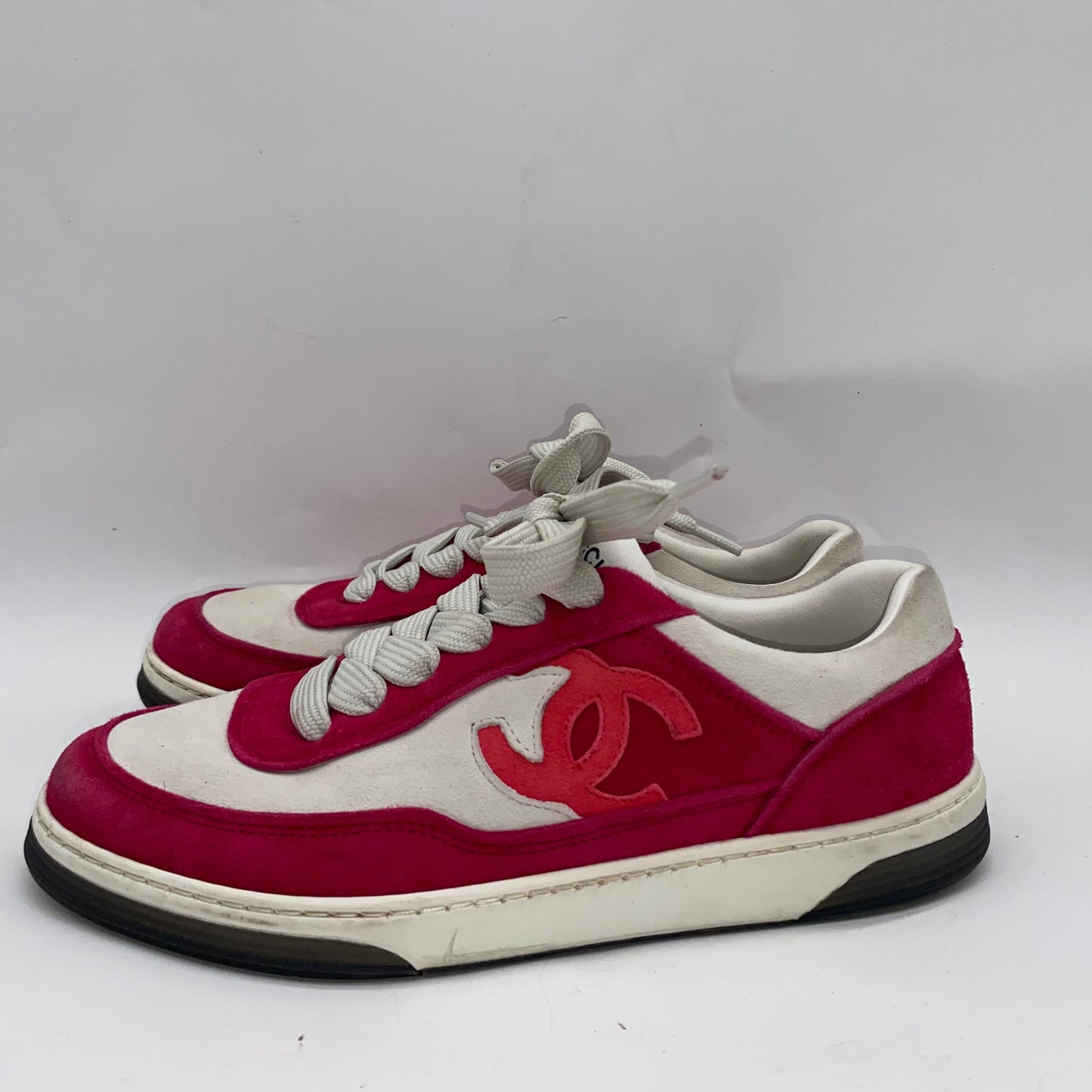 Chanel Pink/White Sneakers