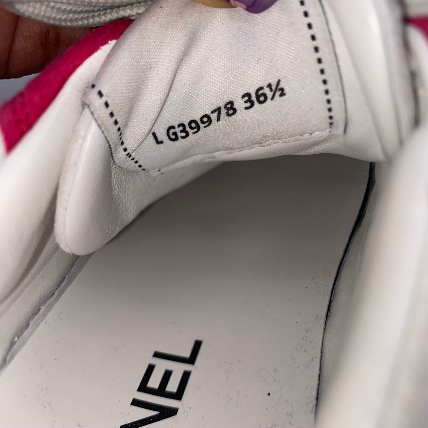 Chanel Pink/White Sneakers