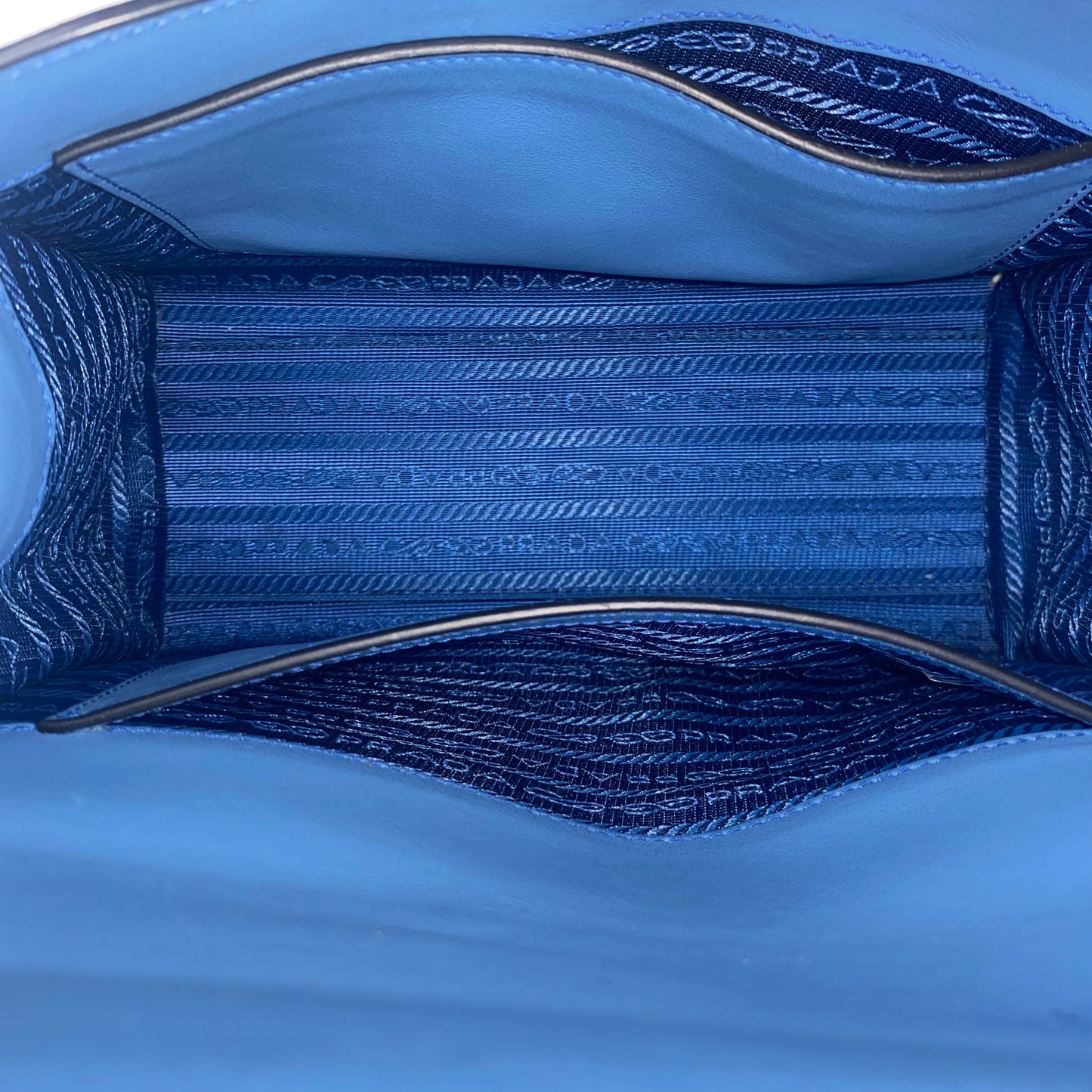 Prada Blue Leather Crossbody