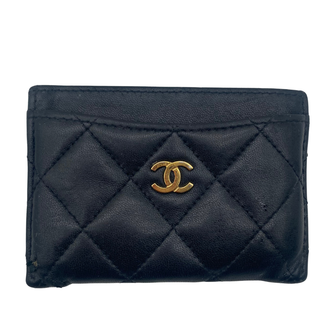 Chanel Black Lambskin Cardholder Wallet