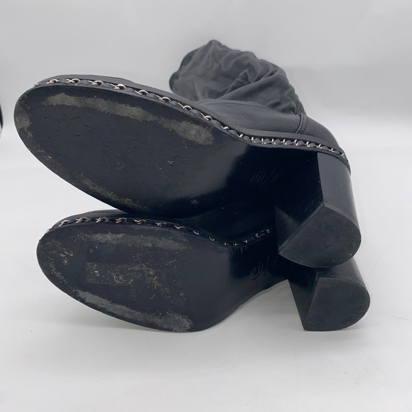 Chanel Black Knee High Boots