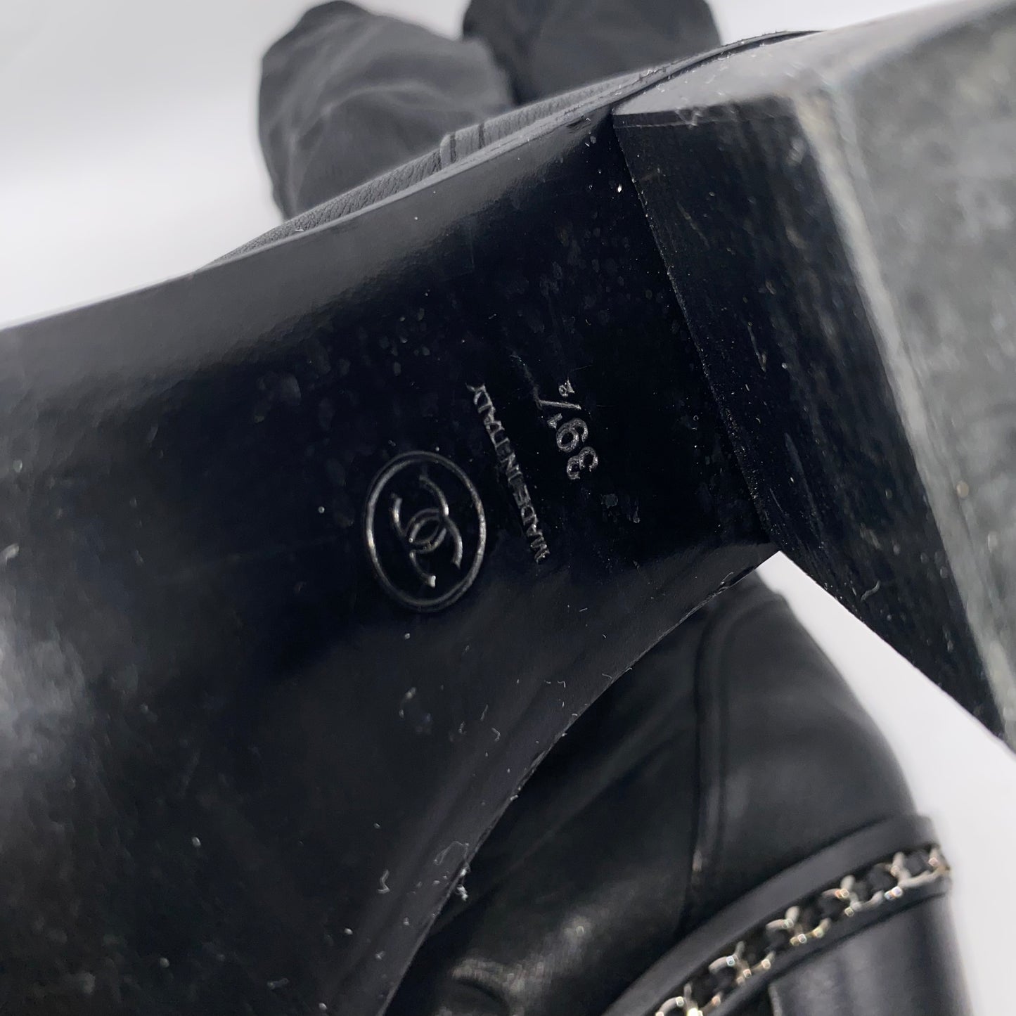 Chanel Black Knee High Boots