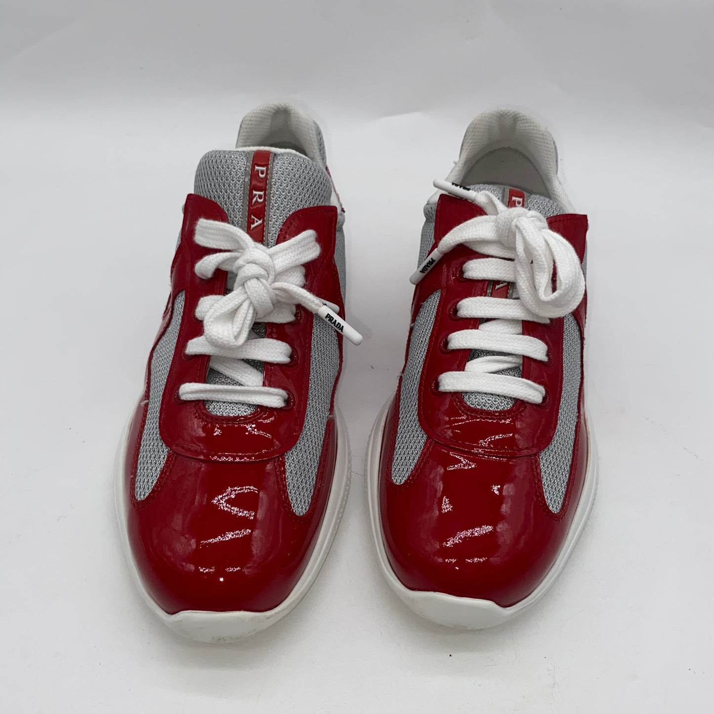 Prada Unisex Red/White Sneakers