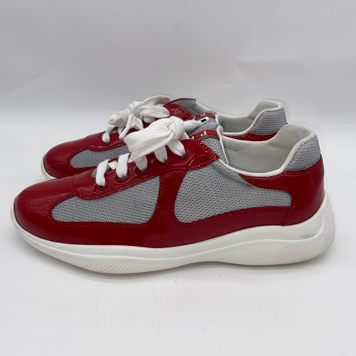 Prada Unisex Red/White Sneakers