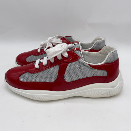 Prada Unisex Red/White Sneakers
