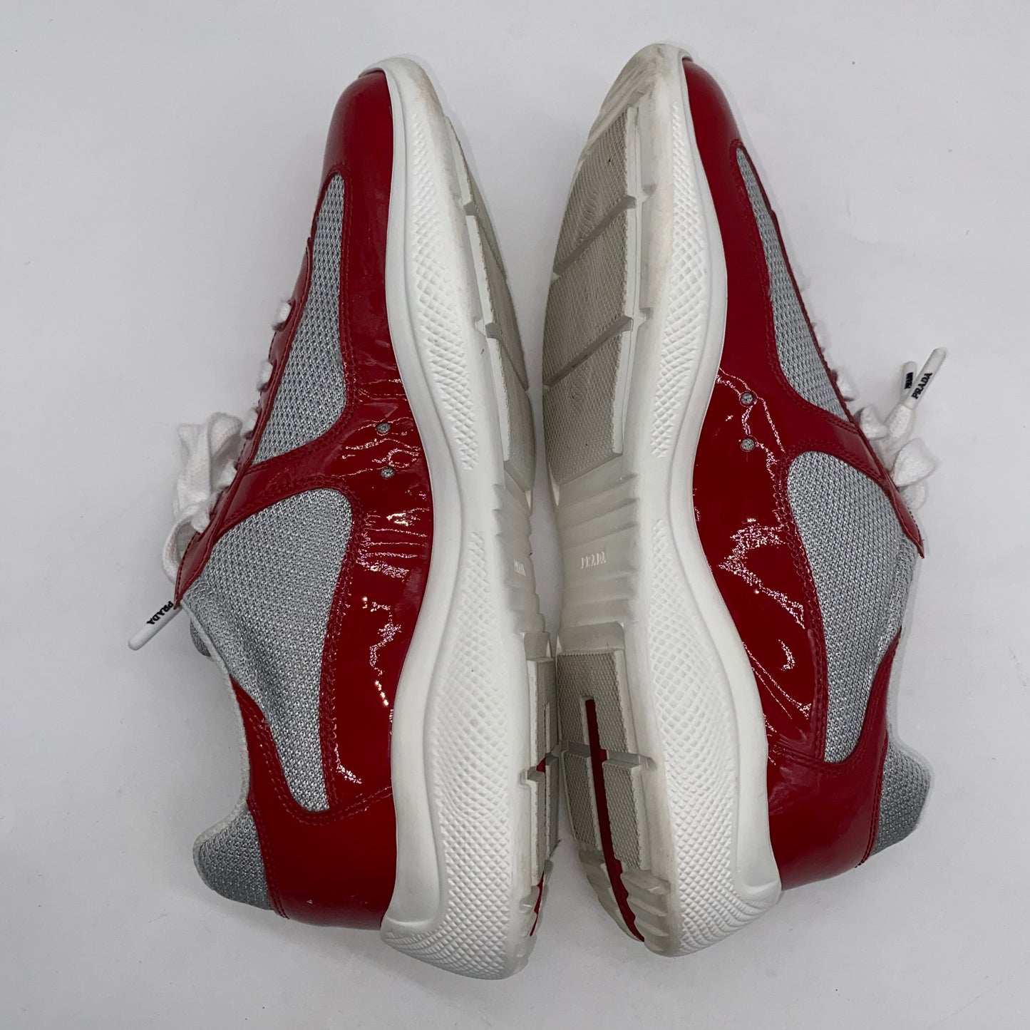 Prada Unisex Red/White Sneakers