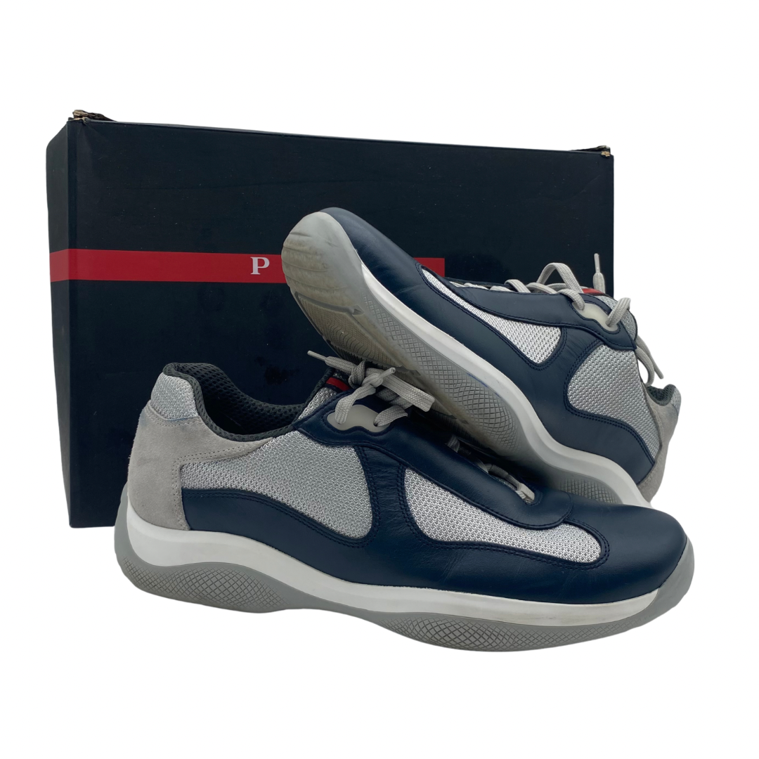 Prada Men's Navy/Gray Sneakers
