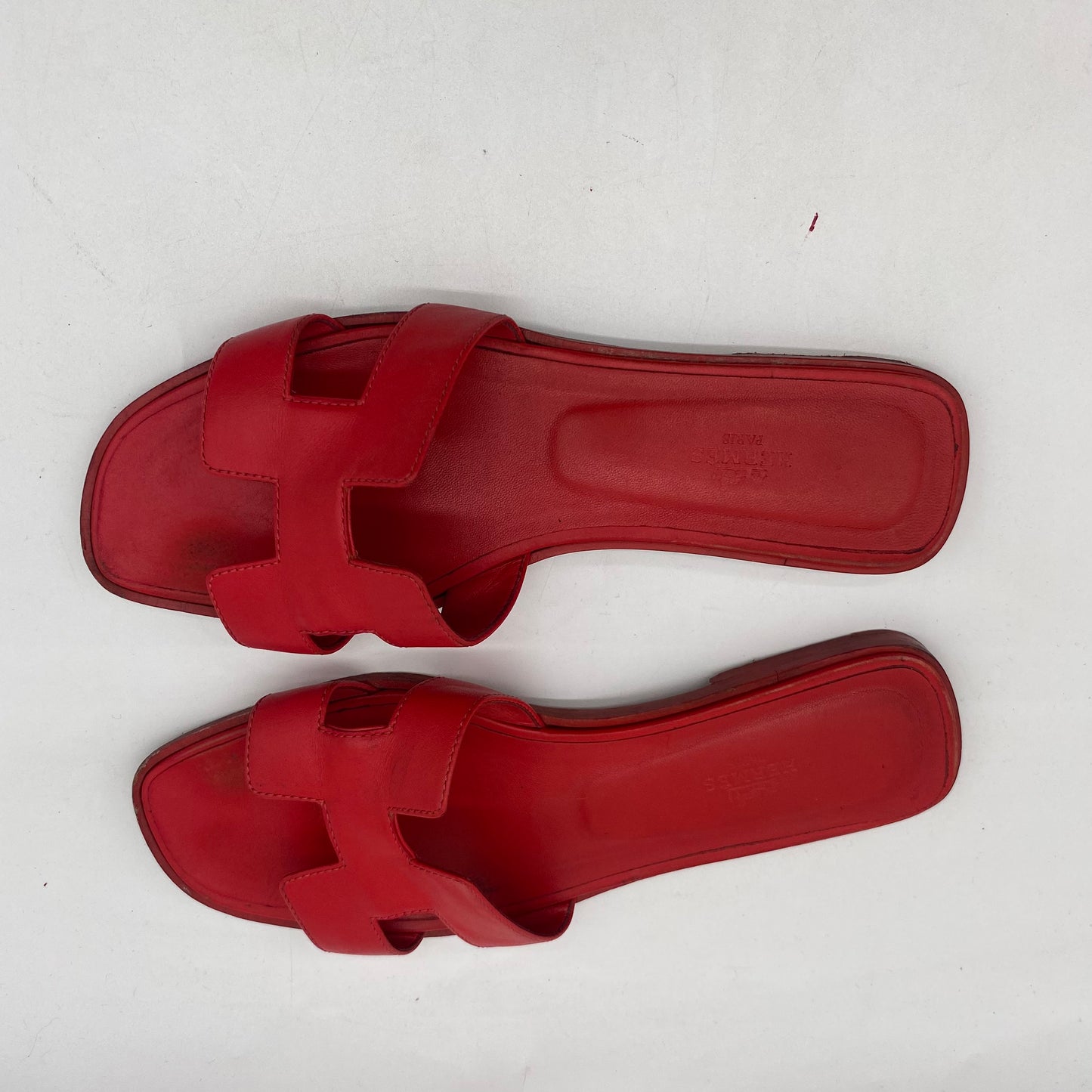 Hermes Red Sandals