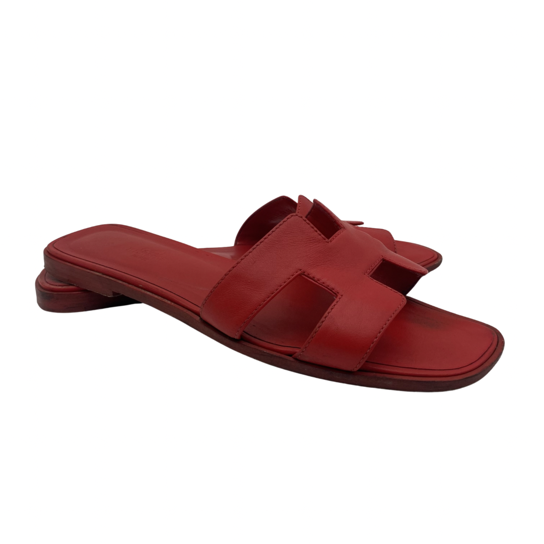 Hermes Red Sandals