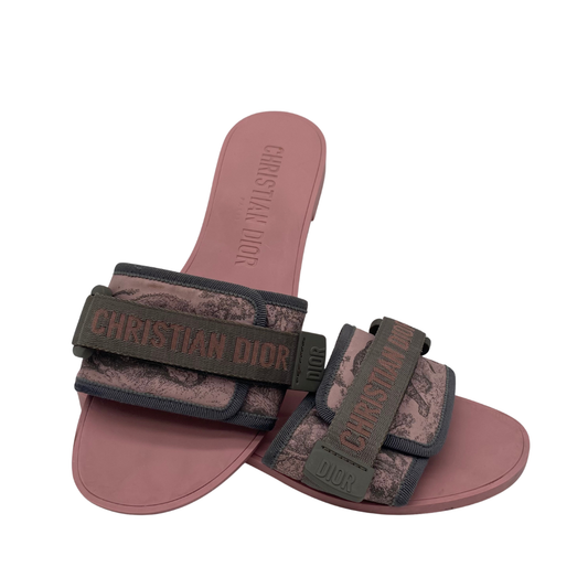 Dior Pink Slide Sandals