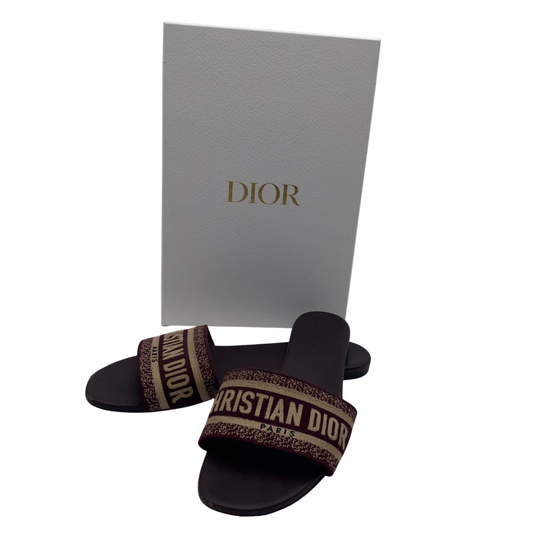 Dior Burgundy Slides