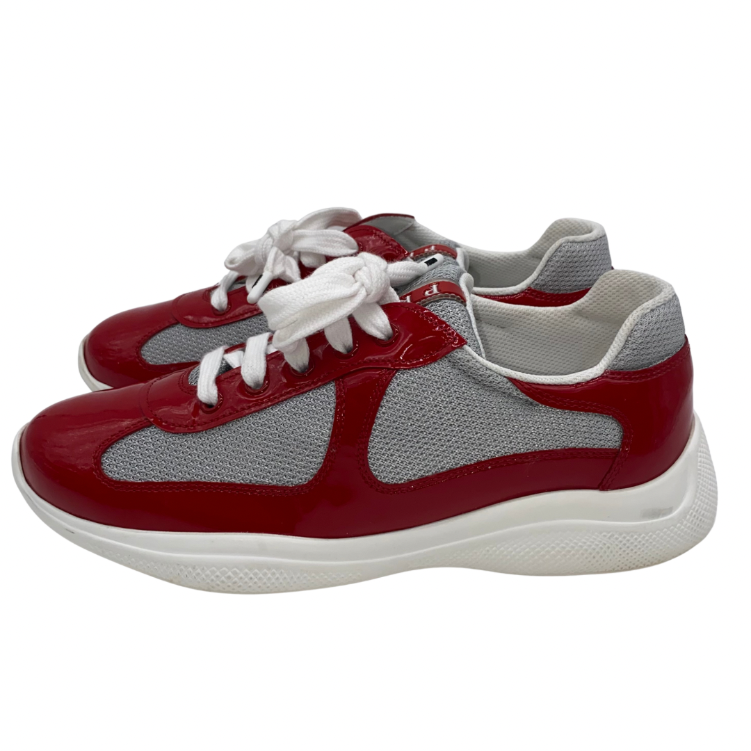Prada Unisex Red/White Sneakers