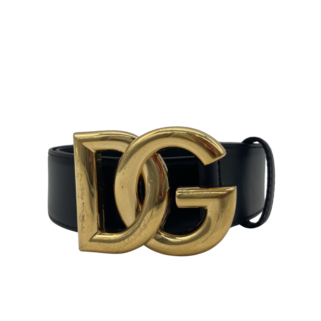 Dolce & Gabbana Black Leather Belt