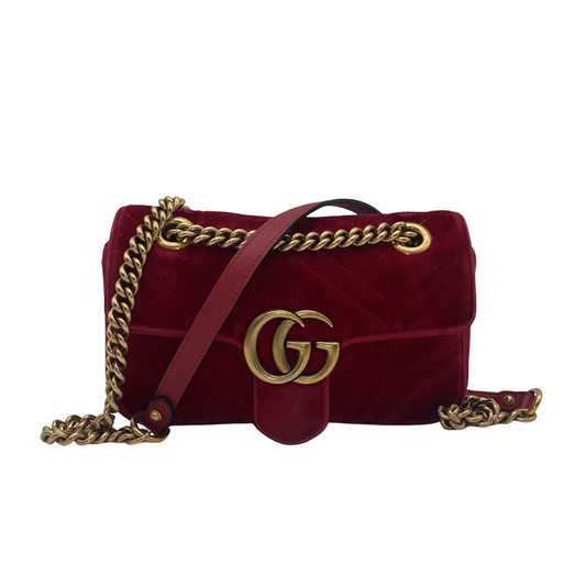 Gucci Velour Shoulder Bag