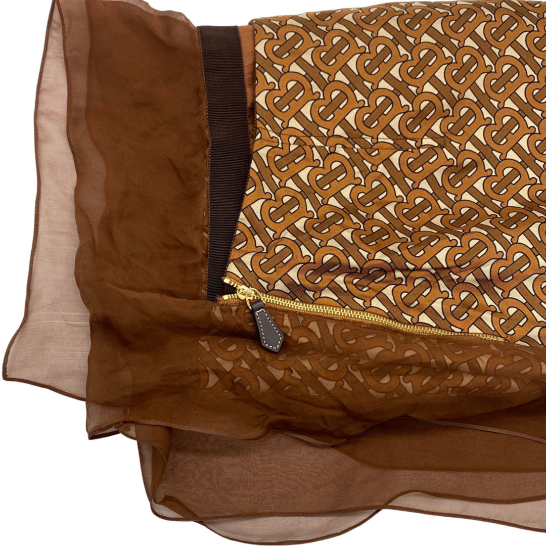 Burberry Brown Silk Skirt