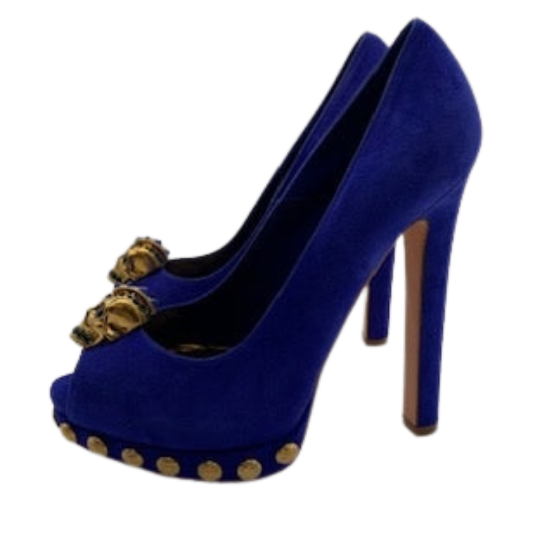 Alexander McQueen Blue Heel