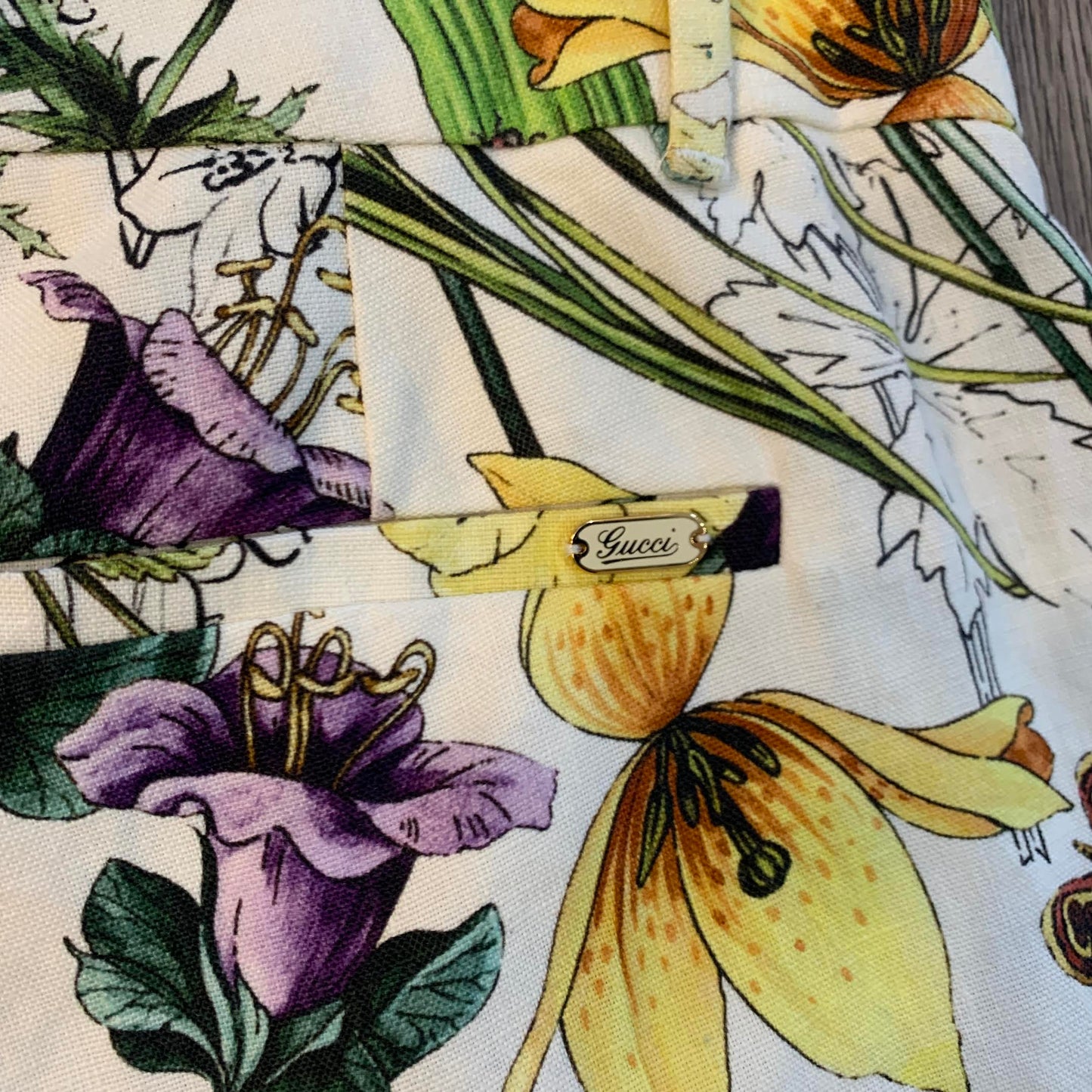 Gucci Floral Linen Shorts