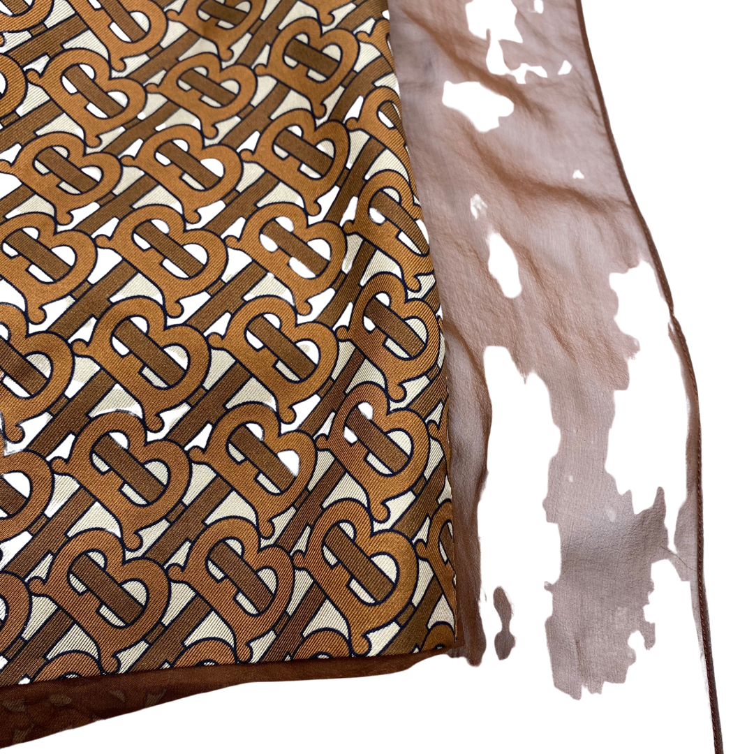 Burberry Brown Silk Skirt